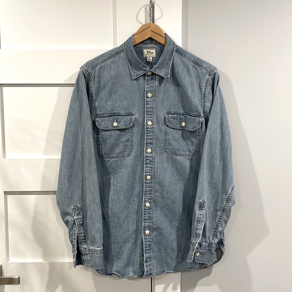 J. Crew Midweight Denim Workshirt - Medium